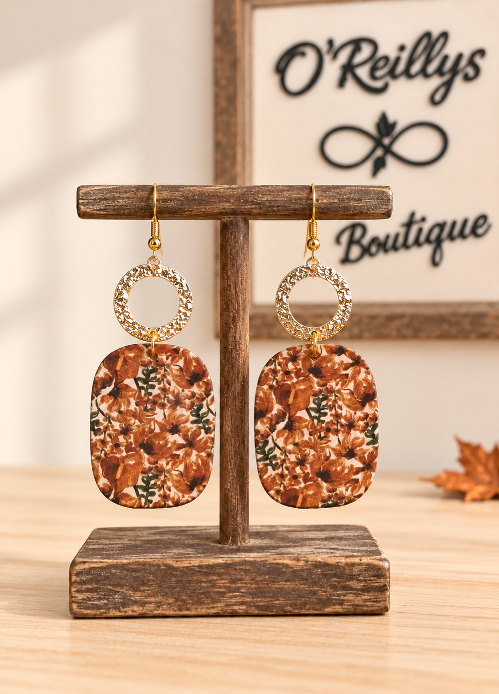 Bleu Olive Autumn Wildflowers Earrings