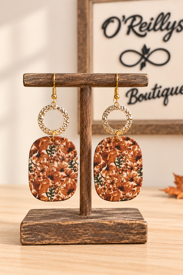 Bleu Olive Autumn Wildflowers Earrings