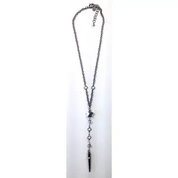 Lost & Found Chain Necklace With Star & Spike Drop