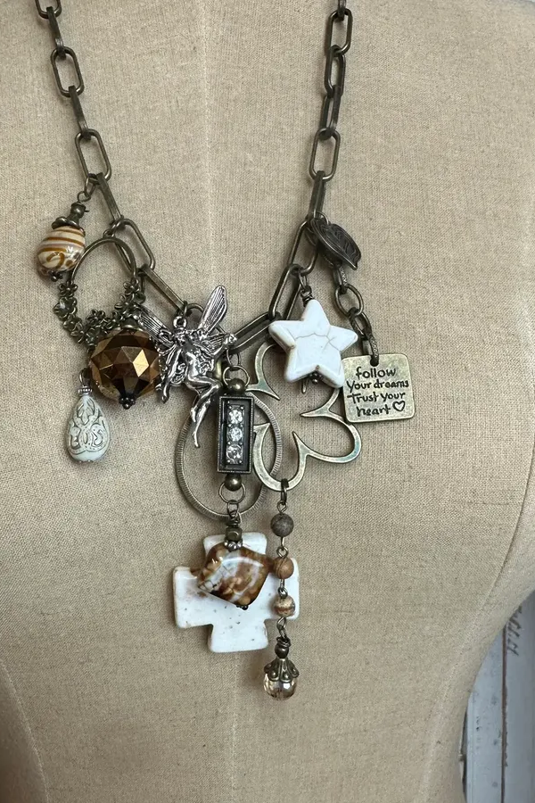Blessed In Life Necklace - Natural Cross