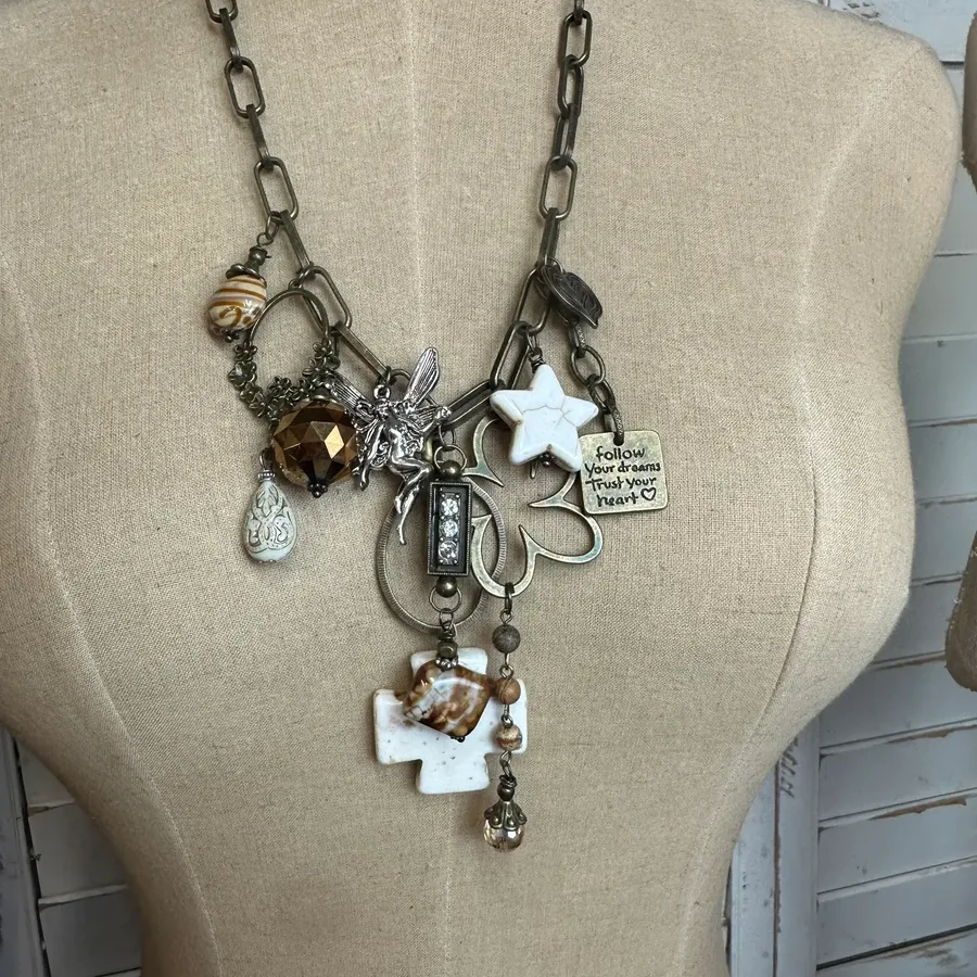 Blessed In Life Necklace - Natural Cross