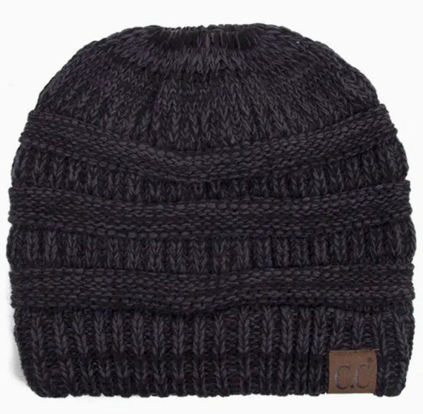 C.C Mix Ponytail Messy Bun Beanie
