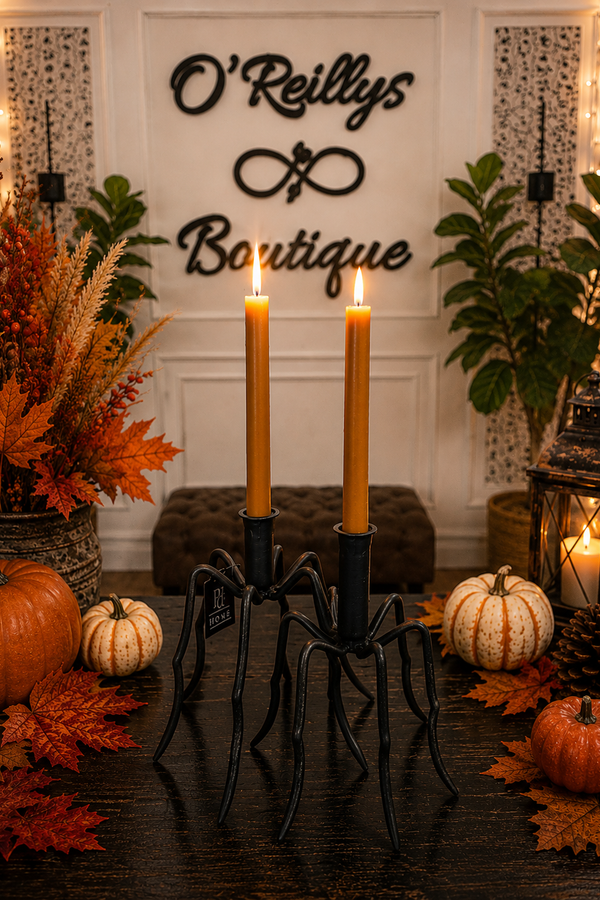 2 PC LED Taper Candle Set - Caramel