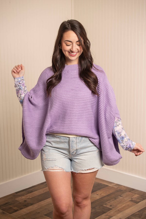 I Wanna Dance Poncho Top - Purple