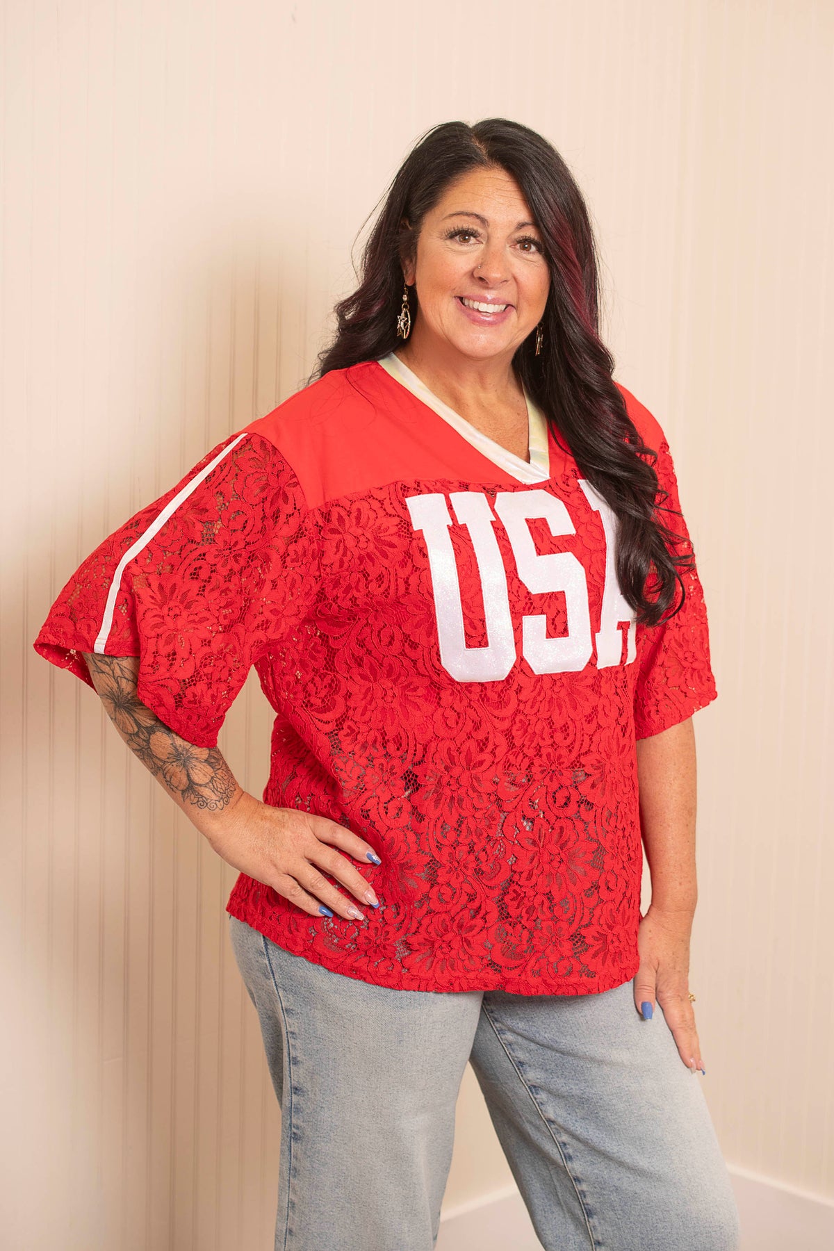 Lace USA Jersey Top - Multiple Colors