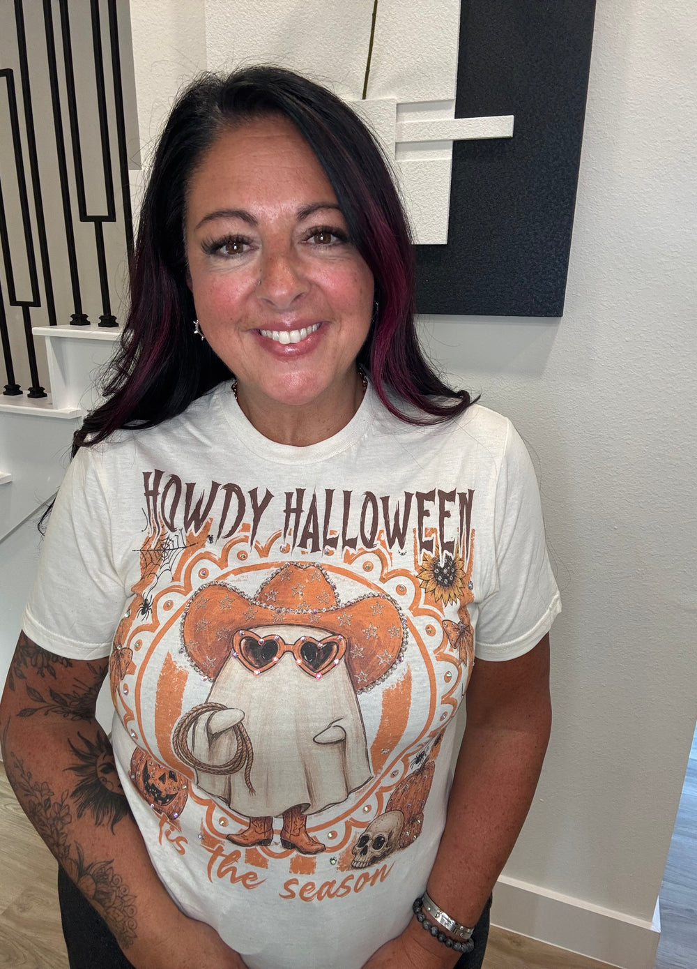 Howdy Halloween Bling Graphic Tee