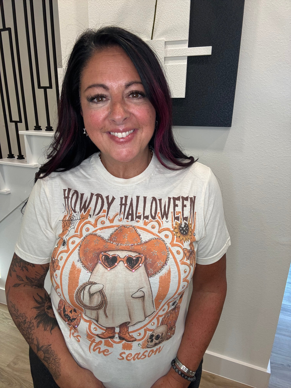 Howdy Halloween Bling Graphic Tee
