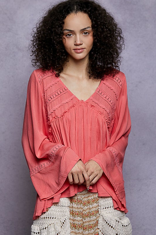 Going About Top - Coral Pink