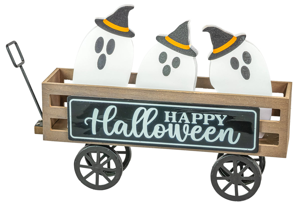 Ghastly Ghouls Halloween Wagon Tabletop Decor