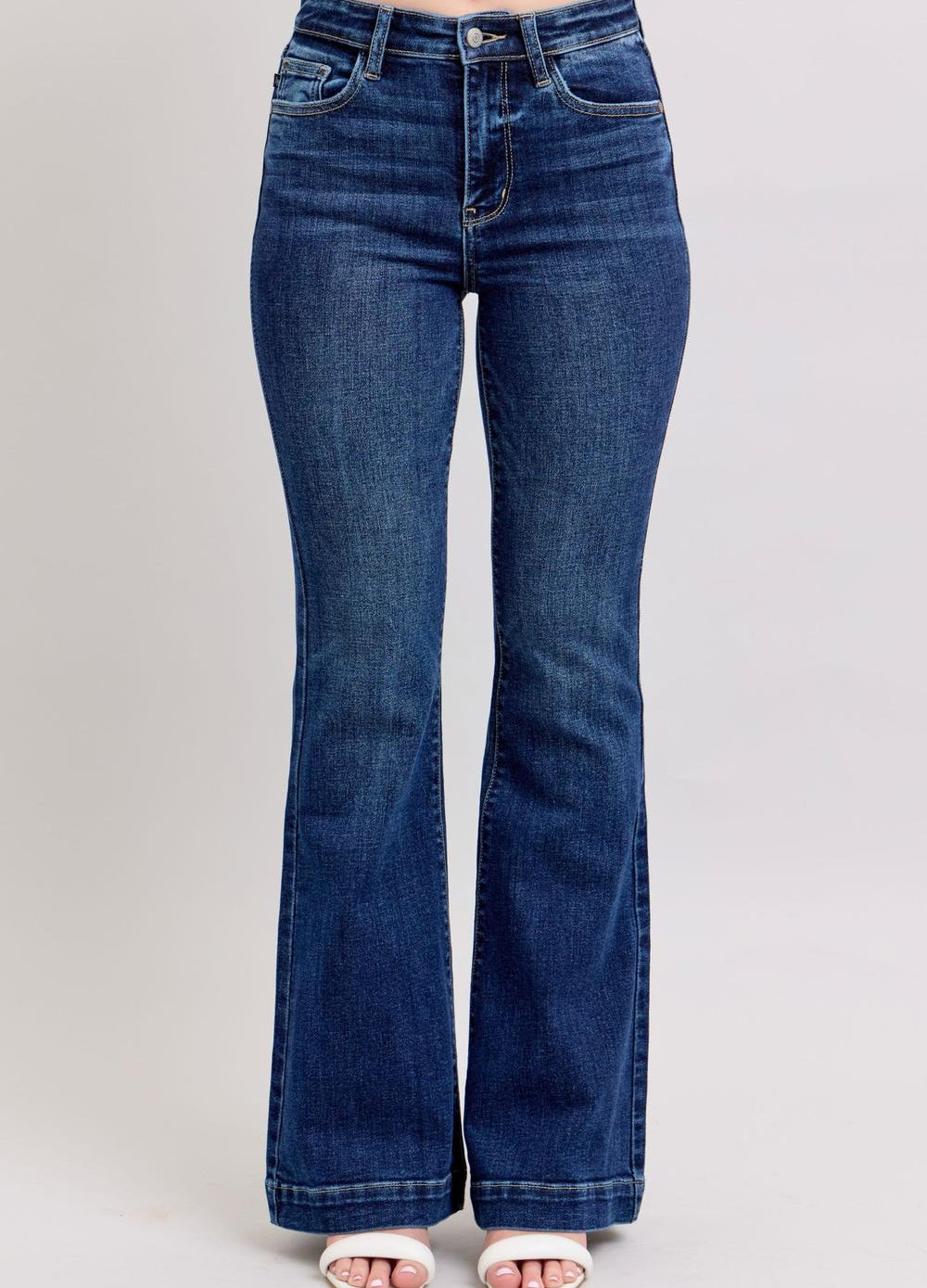 Judy Blue High Waist Trouser Make it Happen Flare Denim Jeans