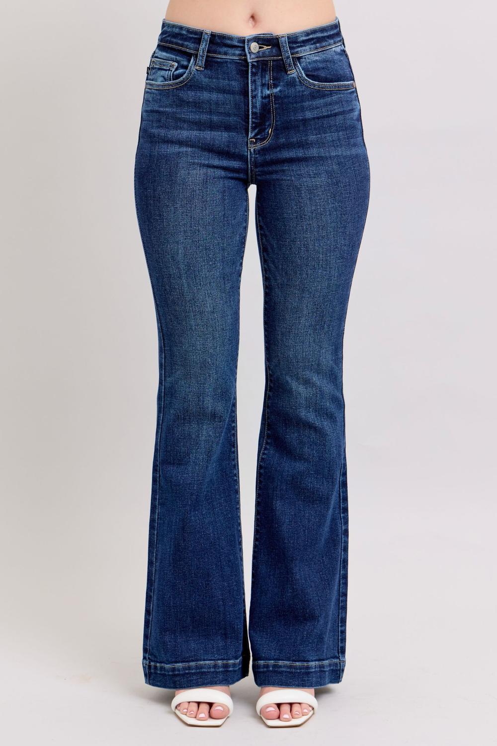 Judy Blue High Waist Trouser Make it Happen Flare Denim Jeans