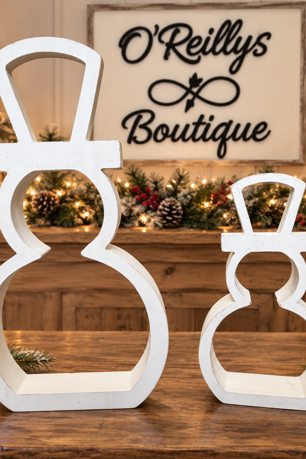 White Snowman Cutouts - Multiple Sizes