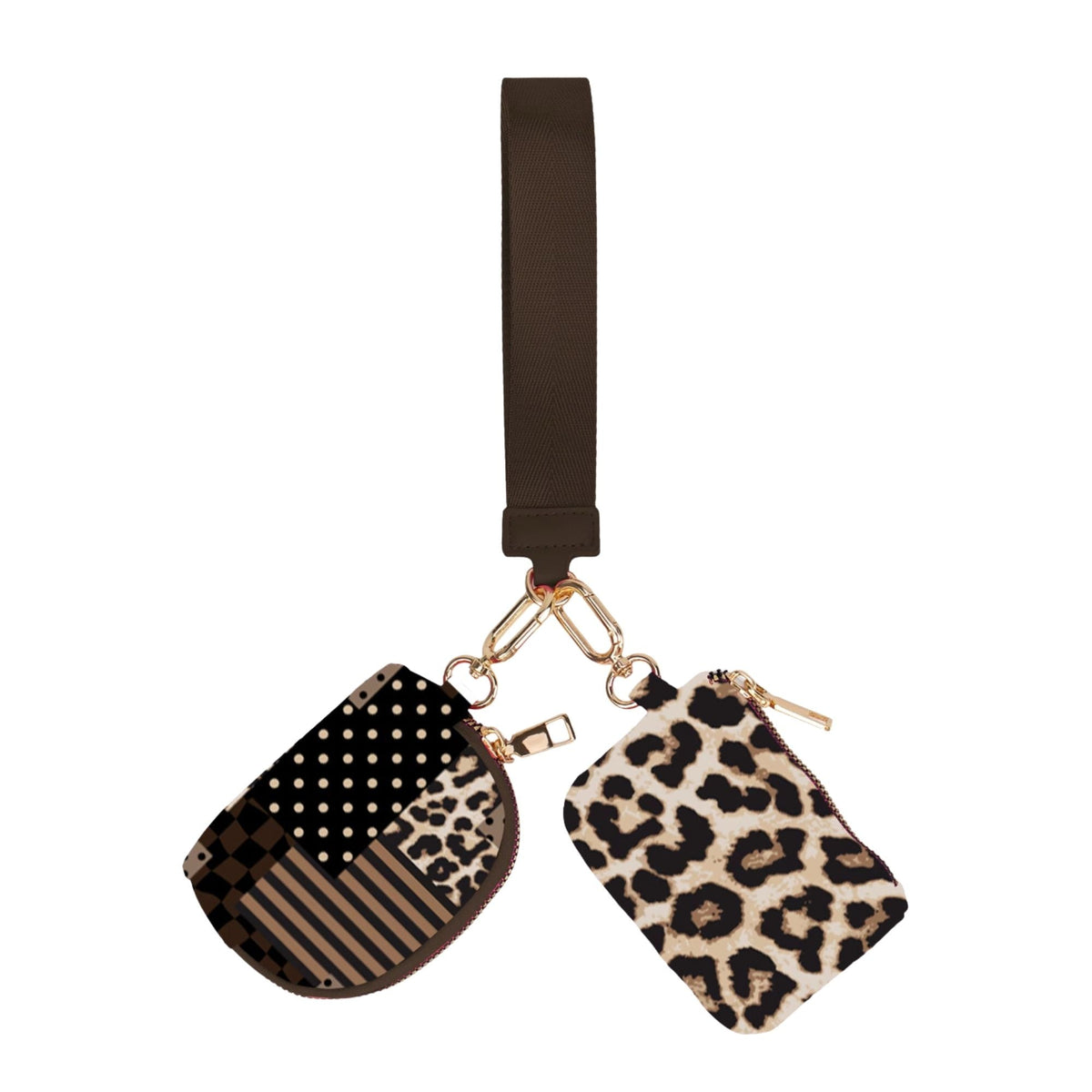 Double Pouch Wristlet - Wild Mix/Safari Chic