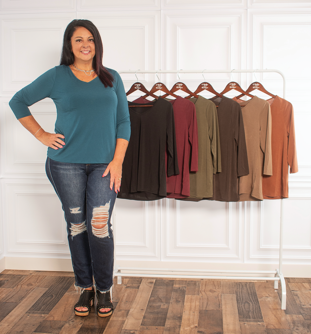Dear Scarlett -Classic Solid V-Neck *Final Sale*