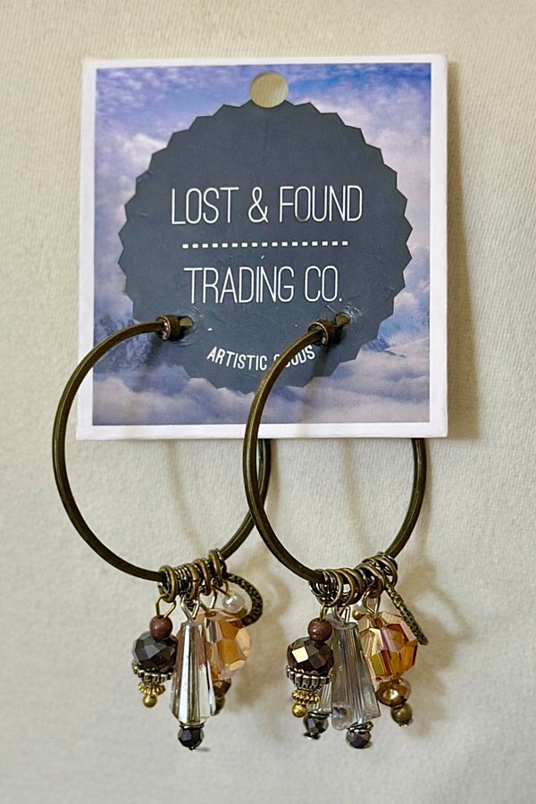 Lost & Found Hoop Beaded Chandelier Earrings