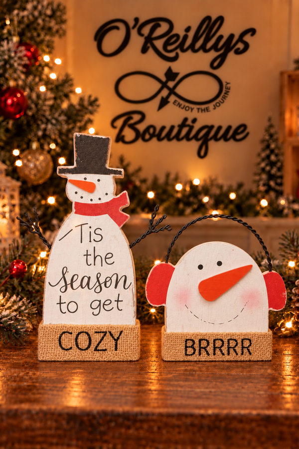 Wood Holiday Snowman