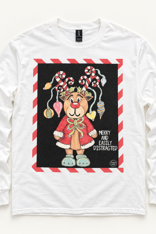 PREORDER Merry And Distracted Reindeer Long Sleeve