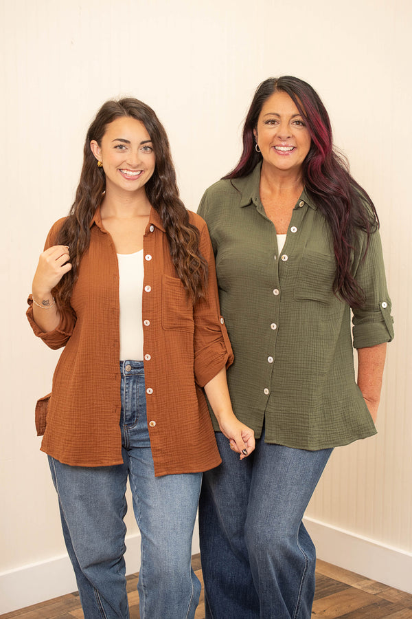 Easy Living Button-Up