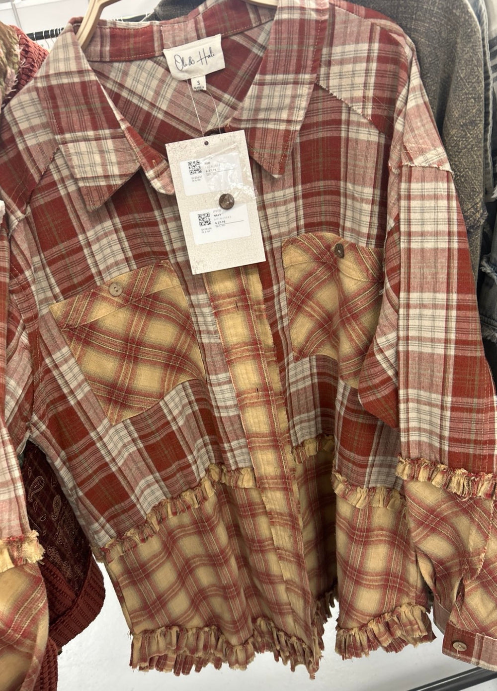 Mad About Plaid Ruffle Shirt-Multiple Colors