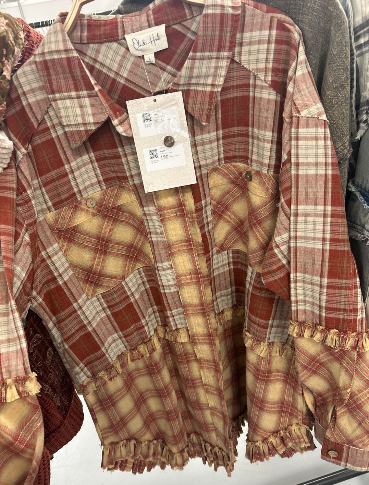 Mad About Plaid Ruffle Shirt-Multiple Colors