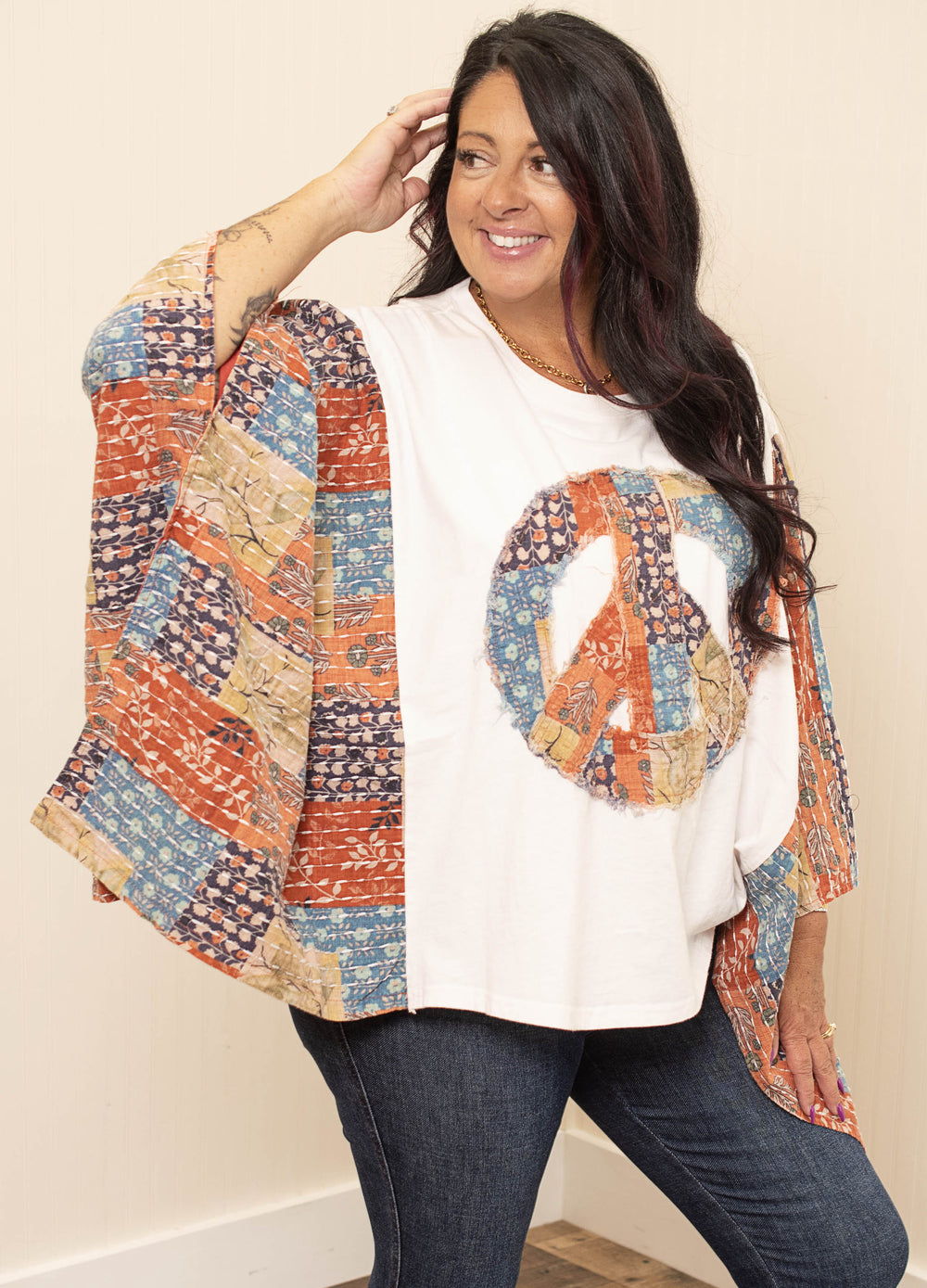 Peaceful Days Poncho Top