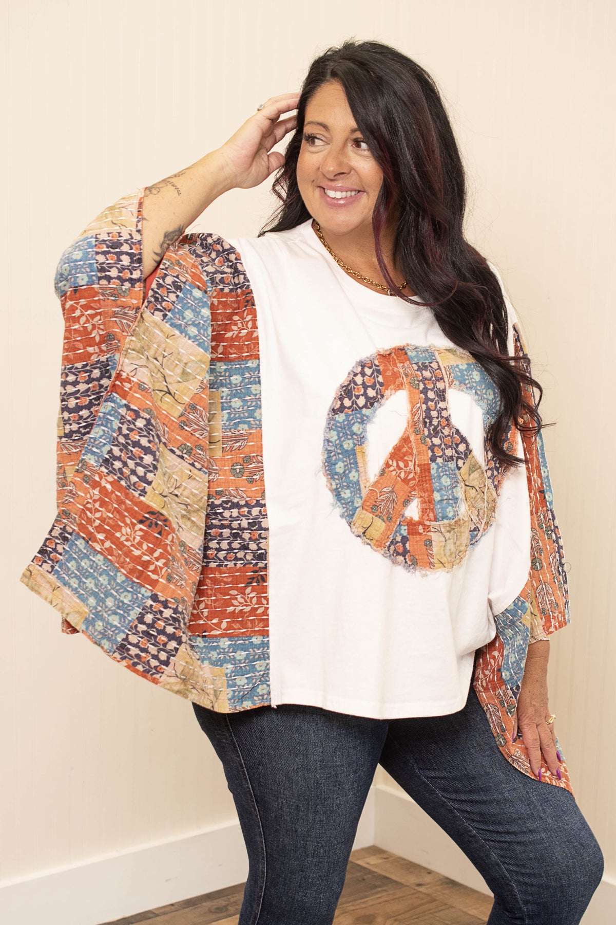 Peaceful Days Poncho Top