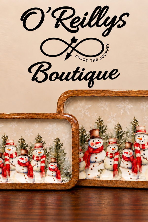Snowflake Rectangular Trays