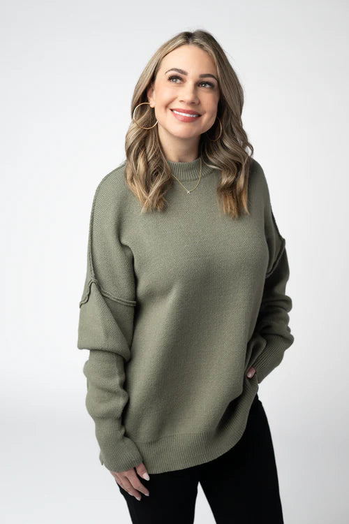 Easy Like Sunday Morning Sweater - Light Olive