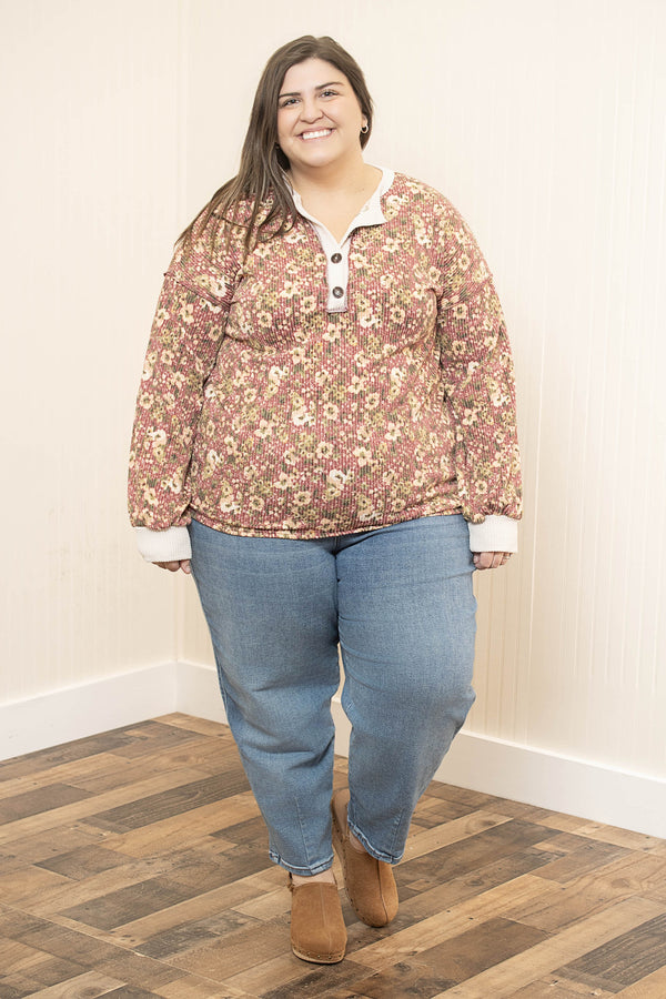 Soft Bloom Top - Marsala