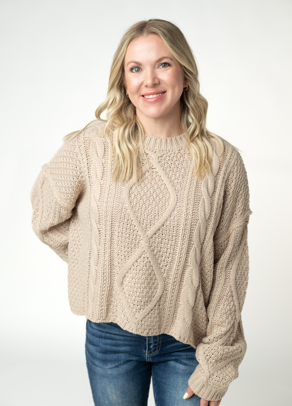 Cable Knit Sweater - Latte