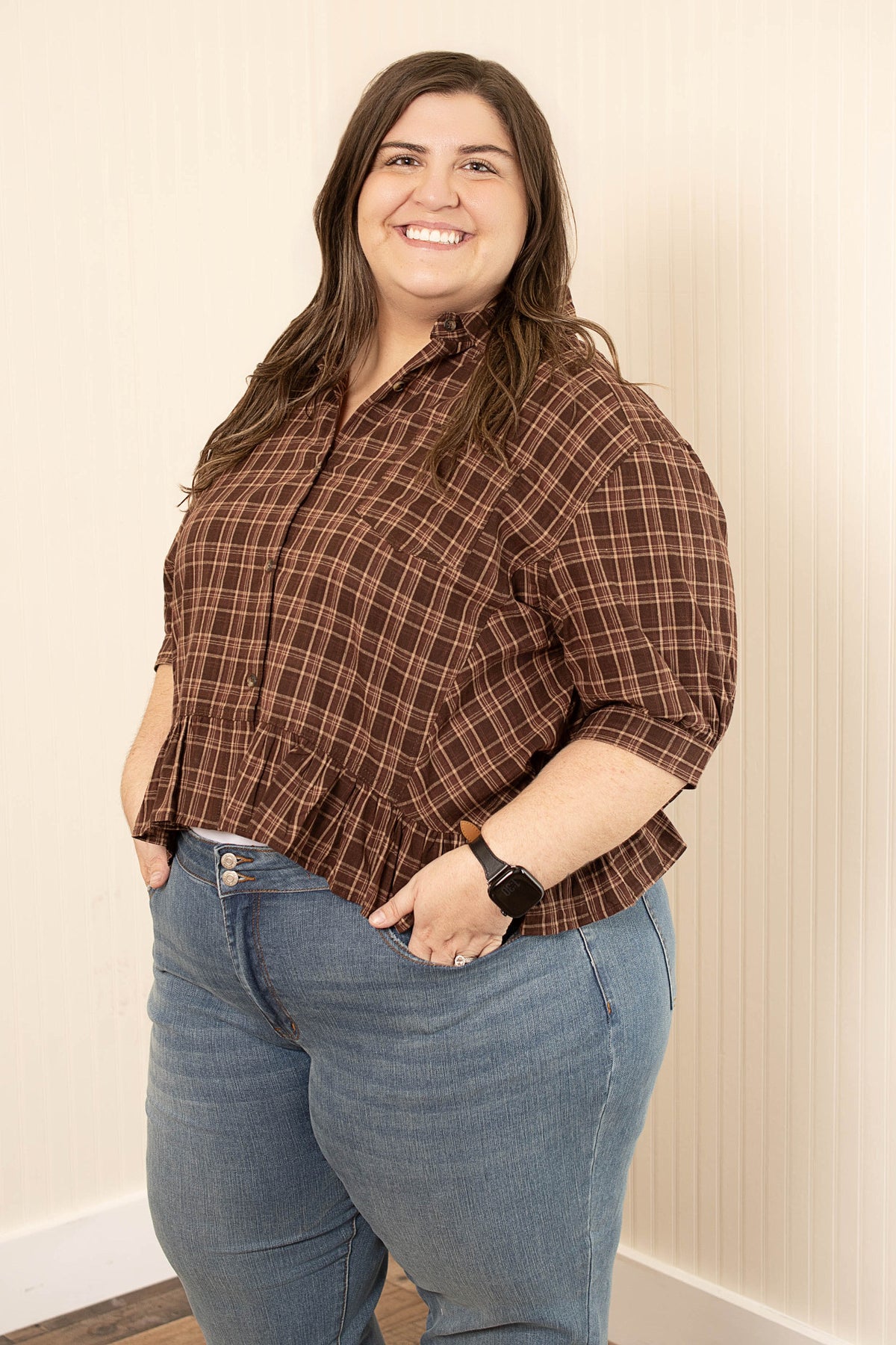 Weekend Wanderer Plaid Button Up-Multiple Colors