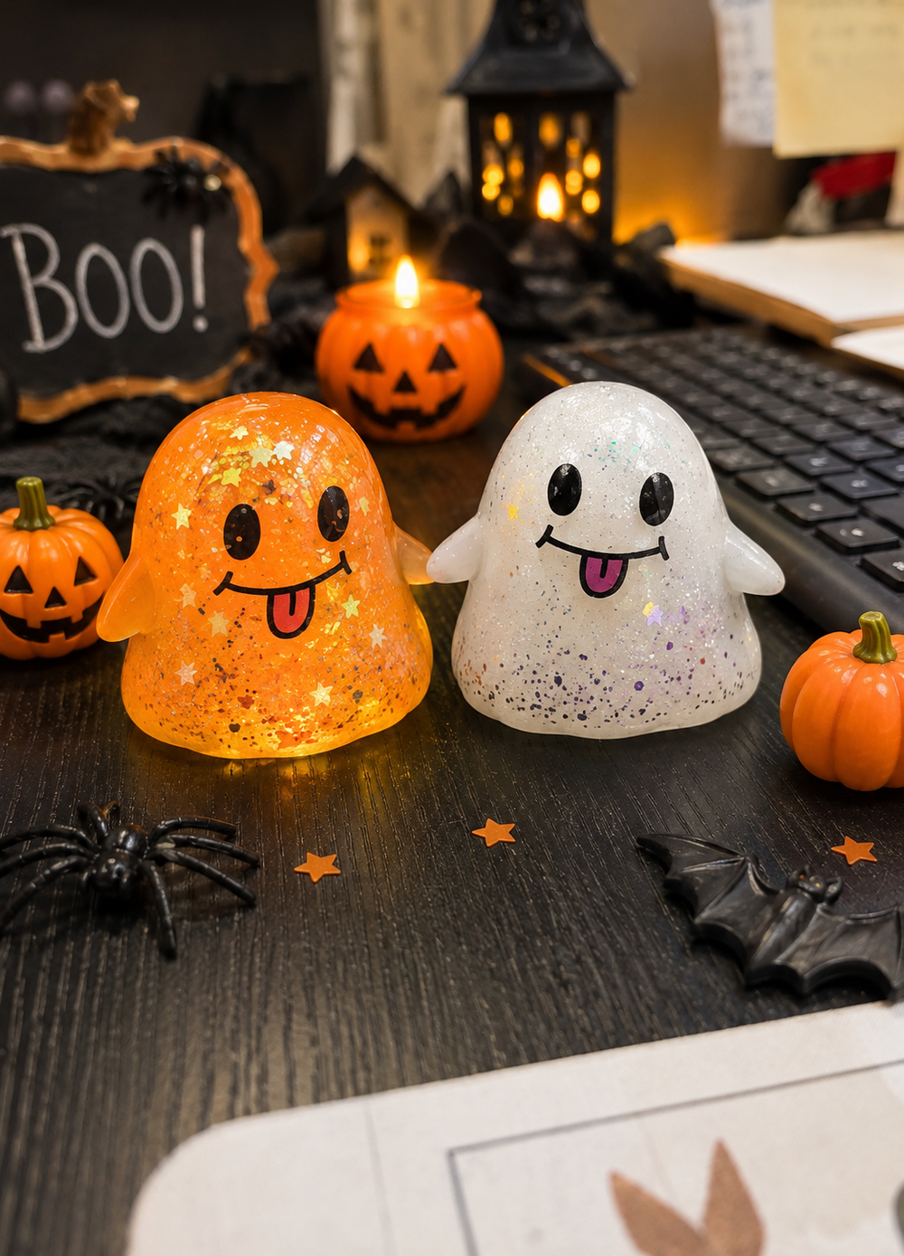 Glitter Ghost Squishy - Multiple Colors