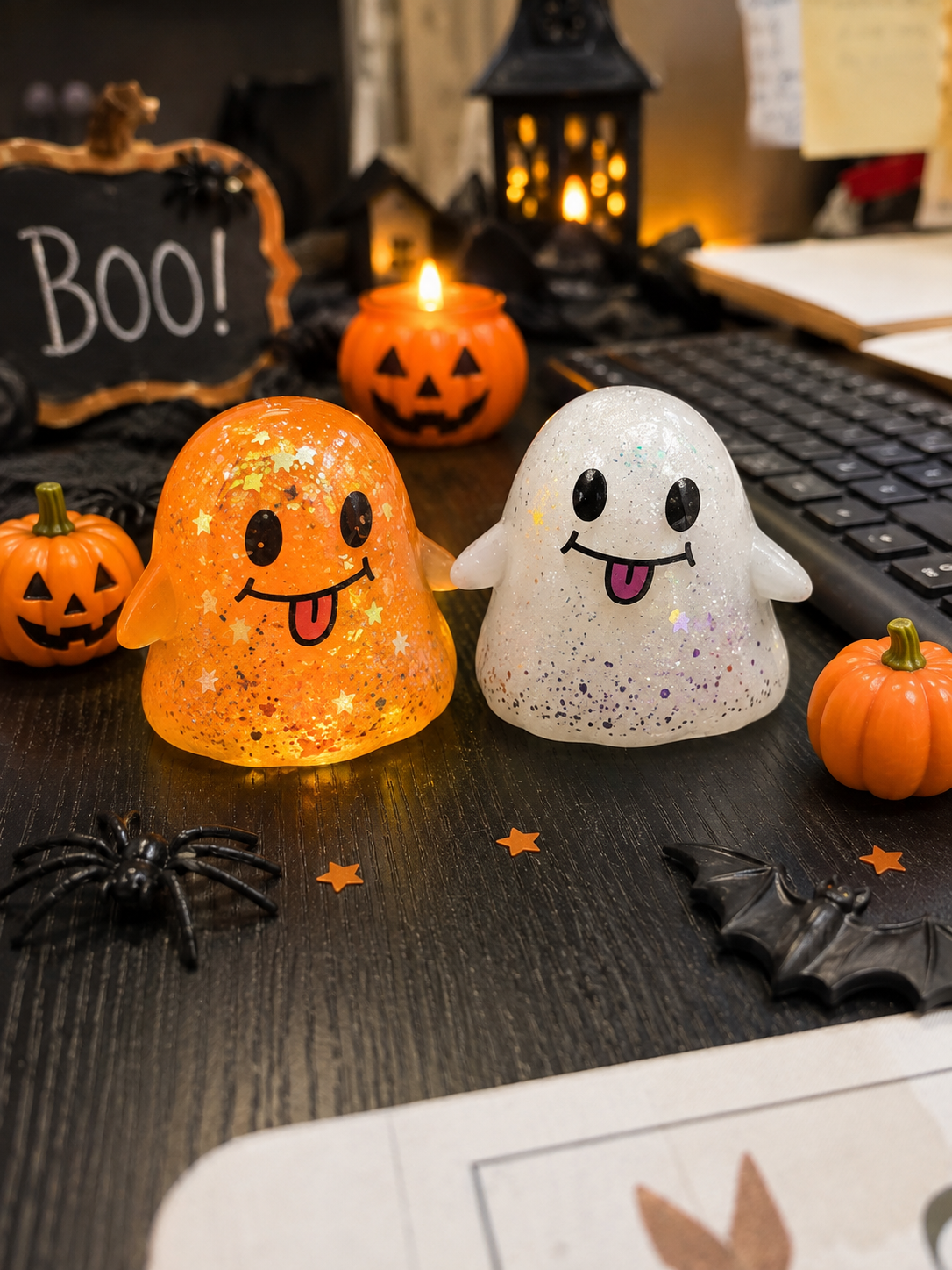 Glitter Ghost Squishy - Multiple Colors