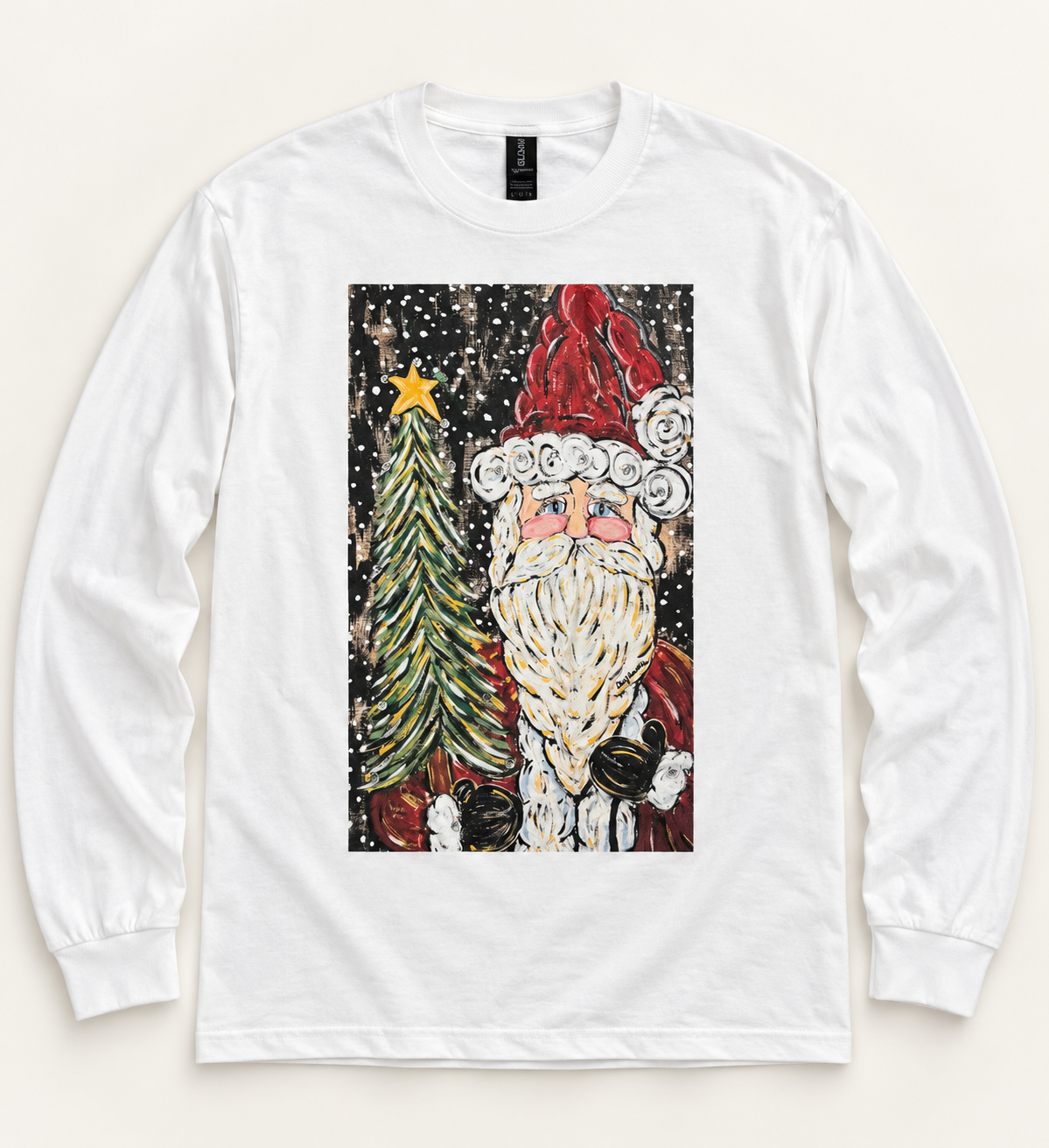 PREORDER Silent Night Santa Long Sleeve Tee