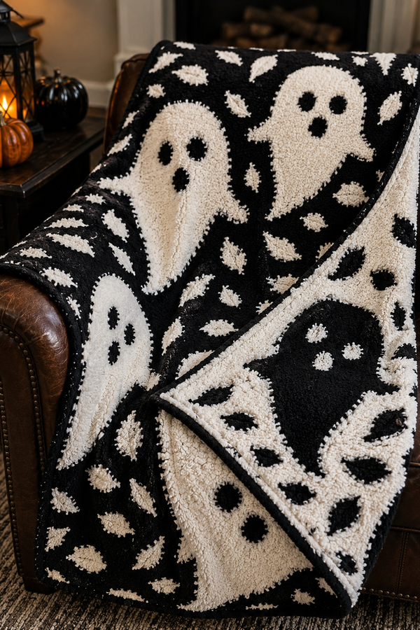 Spooky Snuggles Ghost Blanket