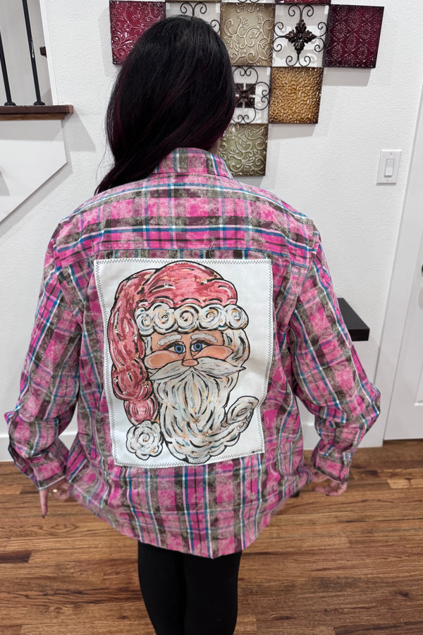 PREORDER- Pretty in Santa Flannel