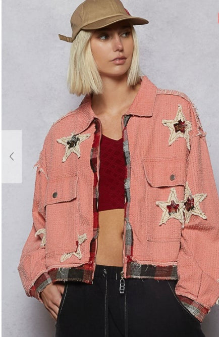 Printed Relaxed Fit Woven Jacket