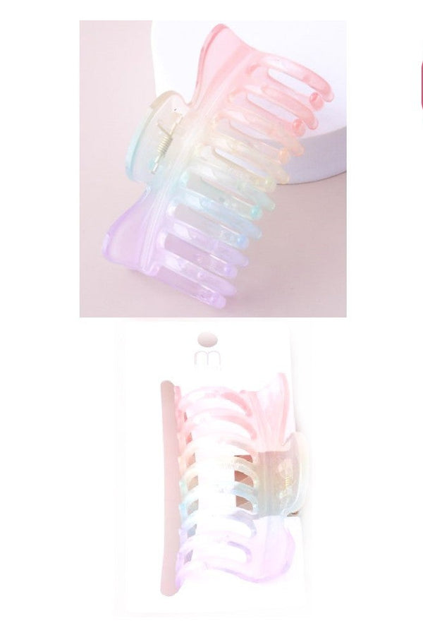 Rainbow Clear Hair Clip