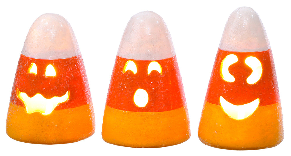 Resin Candy Corn LED Decor - Multiple Designs