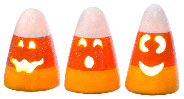 Resin Candy Corn LED Decor - Multiple Designs