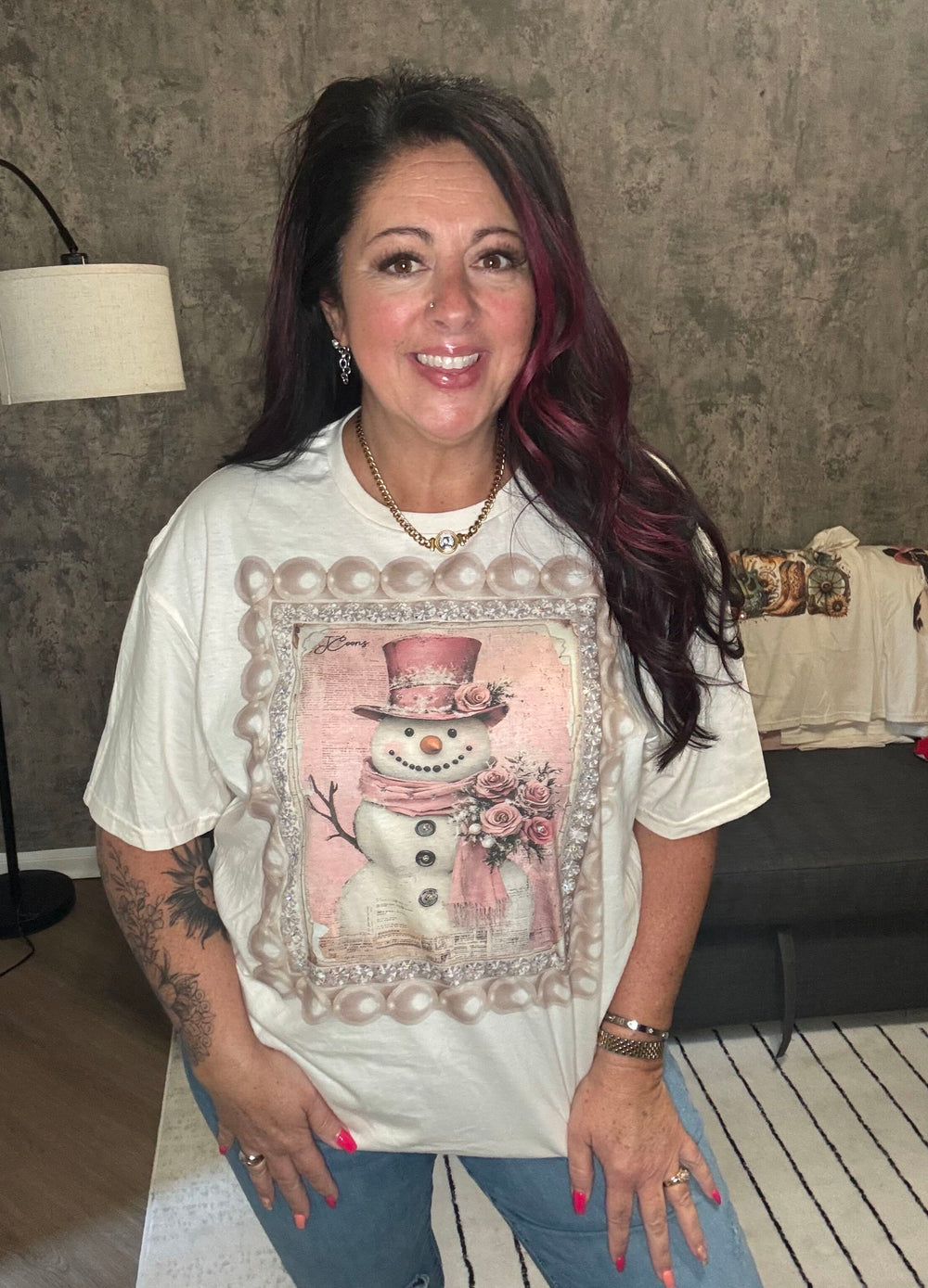 Bling Snowman Graphic Tee