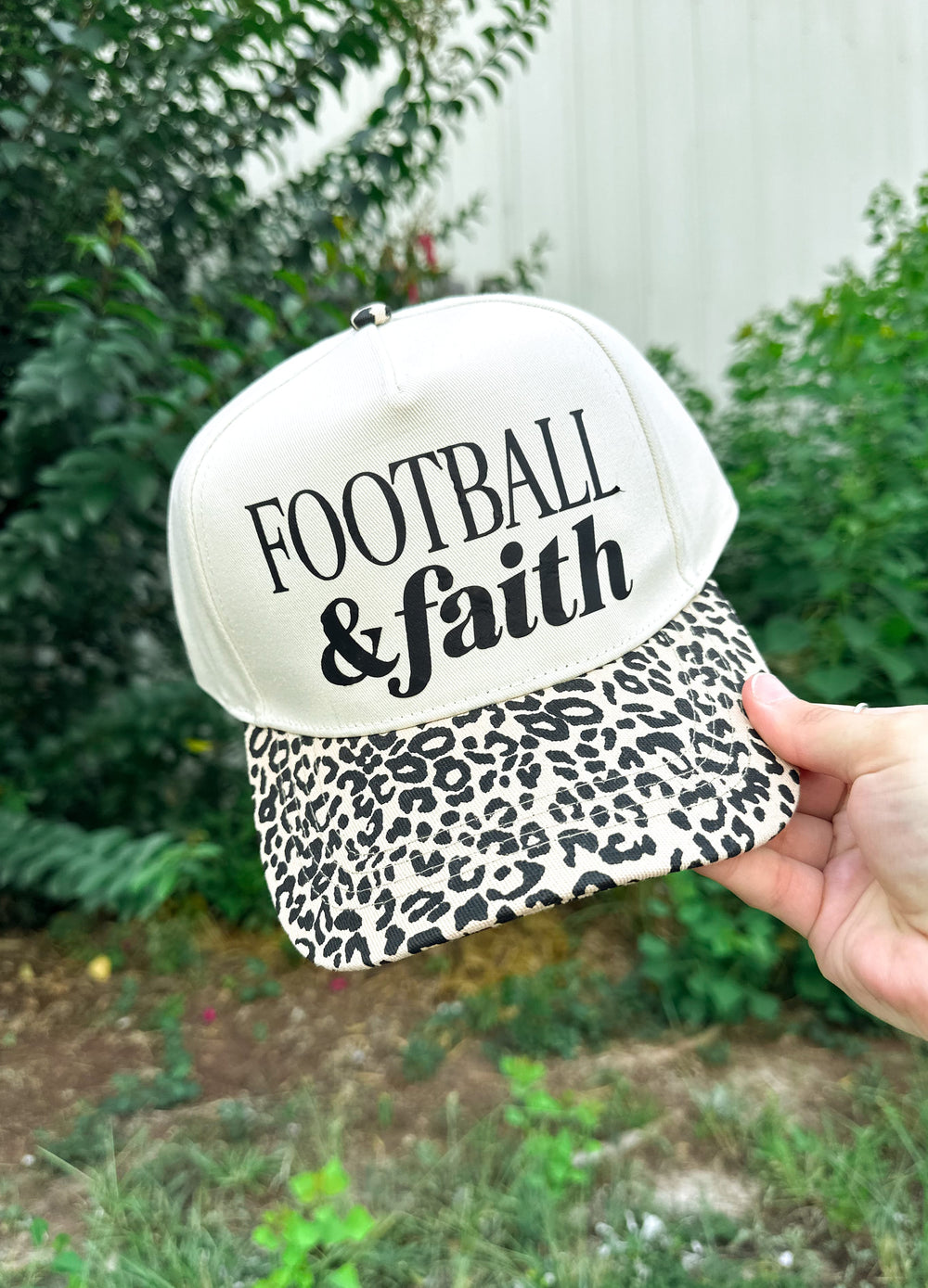 PREORDER- Football & Faith Original Leopard Canvas Trucker