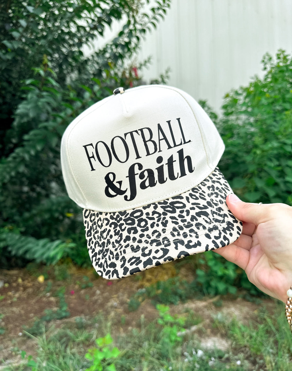 PREORDER- Football & Faith Original Leopard Canvas Trucker