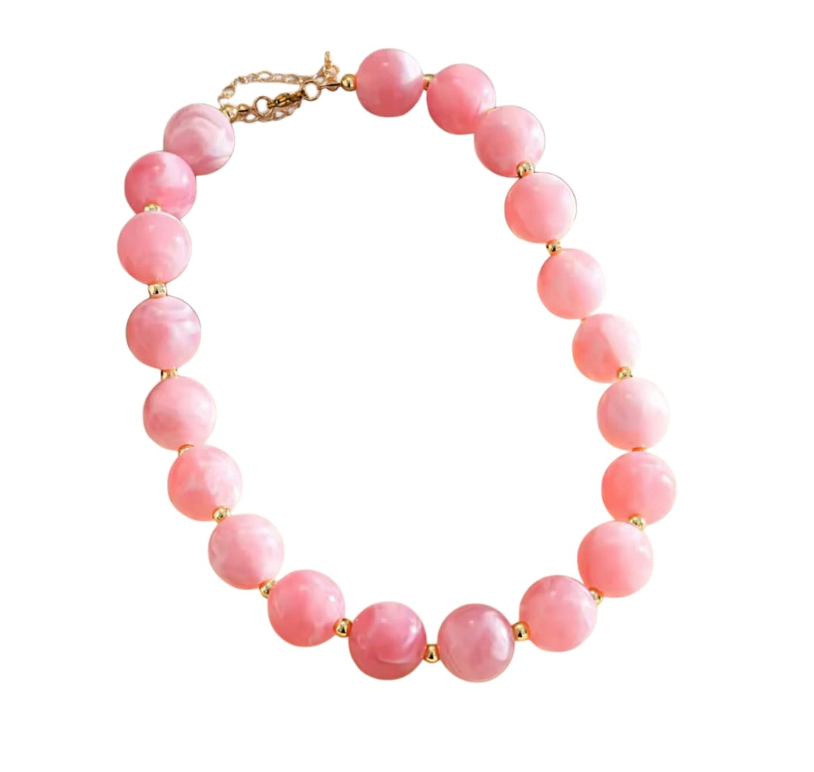 PREORDER- Tessie Pink Beaded Necklace