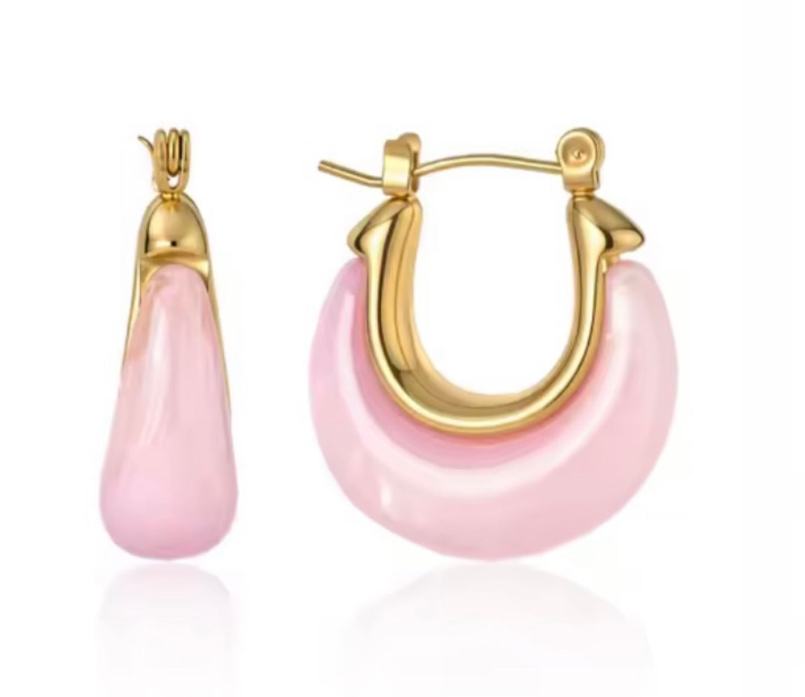 PREORDER- Kenzie Cotton Candy Hoops