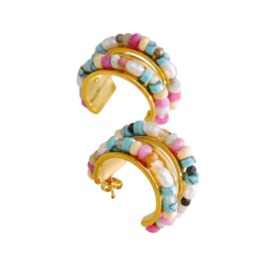 PREORDER- Jennifer Beaded Hoops