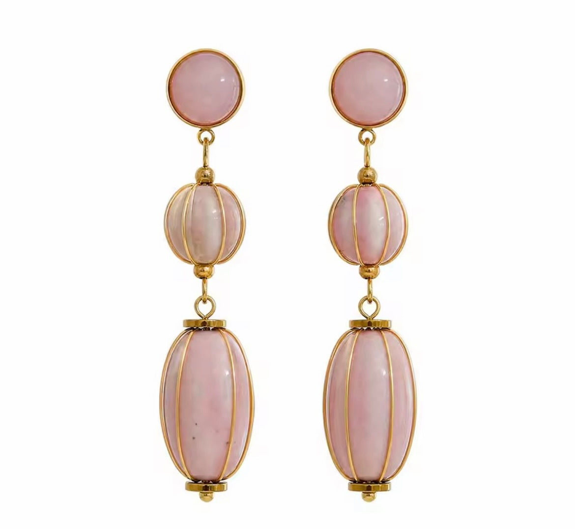 PREORDER- Mia Ceramic Drop Hoops