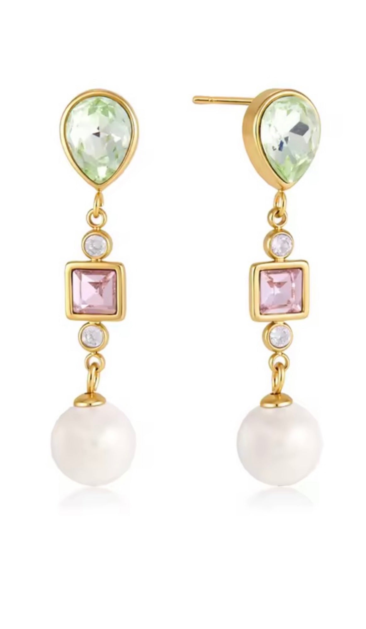 PREORDER- Danielle Crystal Pearl Earrings