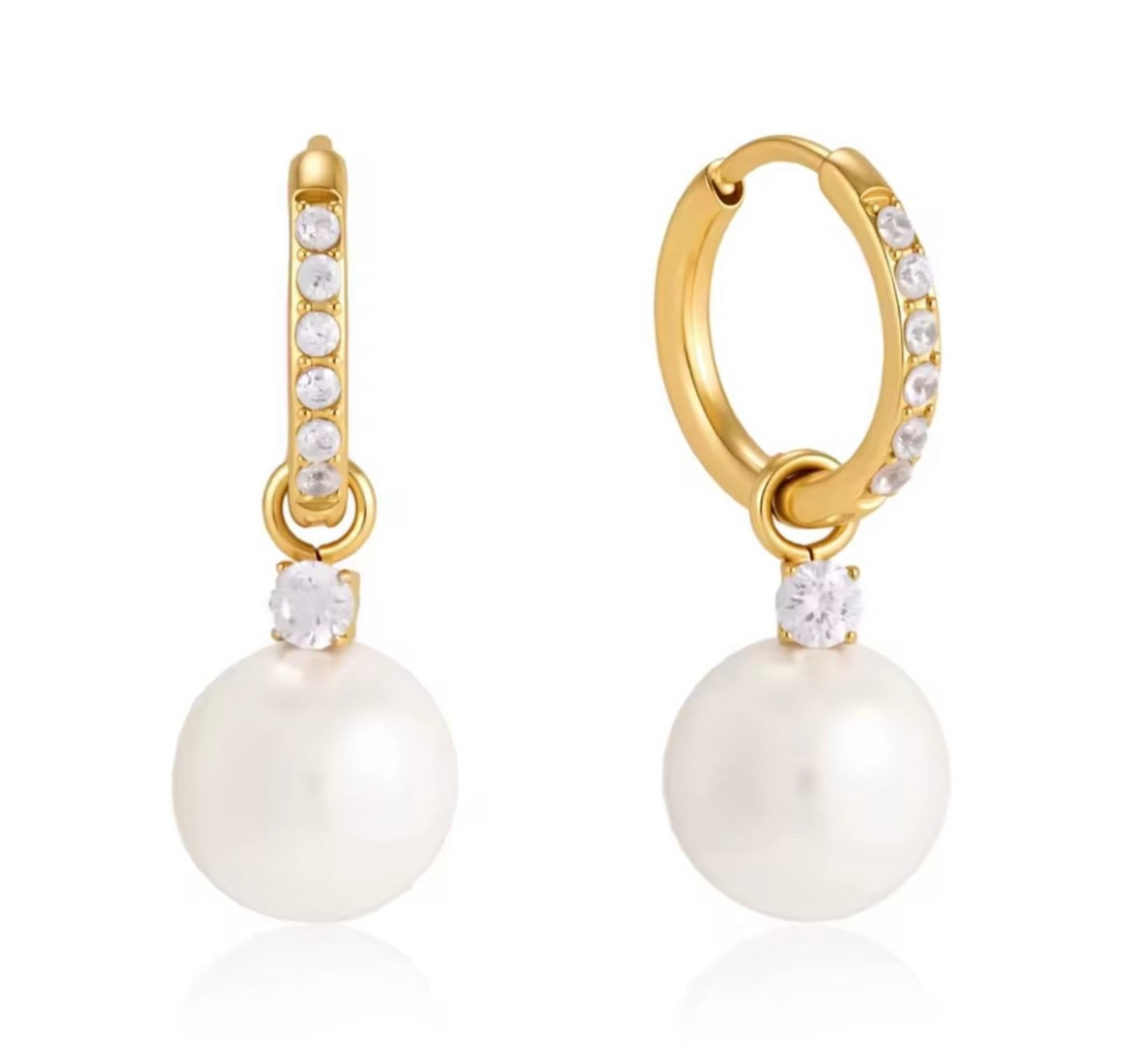 PREORDER- Maddie Pearl Huggie Hoops