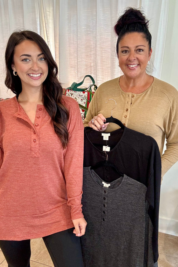Loose Fitting Maximum Comfort Long Sleeve Top - Multiple Colors